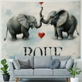 thumbnail image 4 of Orinice Elephants Heart Cute and Funny Tapestry Wall Hanging Unique Style Home Decor for Living Room Bedroom Apartment Farmhouse Dorm 40x60inch, 4 of 6