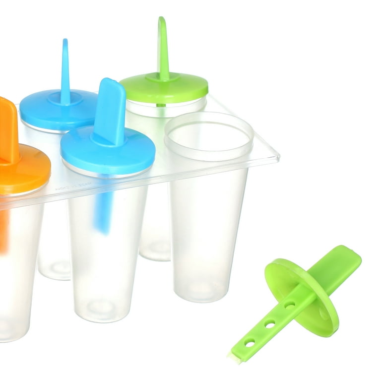 Best Product 8 Pack - Frozen Ice Popsicle Mold Set with Slurping Straw Drip Guard - for Frozen Homemade Treats - Frozen Yogurt, Ice Cream, Novelties - BPA Free 