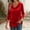 007Red, variant on Women's Velvet T Shirts 3/4 Length Sleeve Solid Shirt Cowl Neck Drape Ruched Front Long Sleeve Blouses Tops