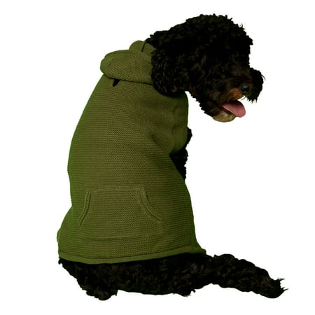 Vibrant Life Fall Forest Green Hood with Pocket Dog Sweater