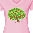 thumbnail image 4 of Inktastic Apples in Tree Women's V-Neck T-Shirt, 4 of 5