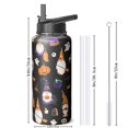 thumbnail image 4 of 32oz Halloween Travel Mug with Lid and Straw – Stainless Steel Insulated Tumbler with Handle – Cute Ghost Pumpkin Witch Design – Fall Coffee Cup Gift for Her Him, 4 of 5