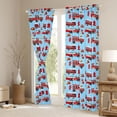 thumbnail image 3 of Castle Fairy Cartoon Fire Truck Curtains Pack of 2 (42x84 Each) for Preppy Kids Children,Firefighter Car Curtains Blackout,Blue Red Bedroom Curtains,Luxury Bedroom Decor, 3 of 6