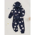 thumbnail image 3 of Suealasg Baby Girl Outfits Toddler Girl Fall Winter 2Pcs Clothes 6M 1T 2T 3T Long Sleeve Crew Neck Flower Print Hooded Sweatshirt Sweatpants Sets, 3 of 8