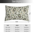 thumbnail image 2 of Zufioo Skull with Cash Print Double-Sided Throw Pillow Cover, Pillow Protector Home Decor - With Hidden Zipper, Suitable for Bedroom, Living Room, Car Interior-14"x20", 2 of 6