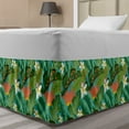 thumbnail image 1 of Tropical Bed Skirt, Close up Scene of Exotic Plantation, Elastic Bedskirt Dust Ruffle Wrap Around for Bedding Decor, 4 Sizes, Multicolor, by Ambesonne, 1 of 2