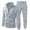 Light Gray, variant on ibiyuan Mens Track Suits 2 Piece Set Big and Tall 4xlt Autumn Winter Casual Outfits Hooded Athletic Tracksuit Regular Fit Jacquard Jogging Suit Set Sweatsuit Outfits,White