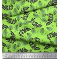 thumbnail image 3 of Soimoi Toile de Coton Vert Feuilles Artistiques Tissu Imprimé 1 Yard 56 Inch Wide, 3 of 3