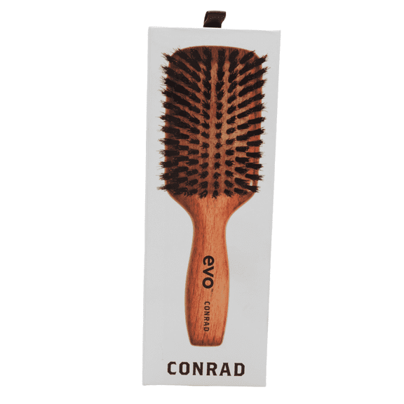 Evo Conrad Natural Bristle Paddle Brush – Professional Hair Detangling & Styling Tool