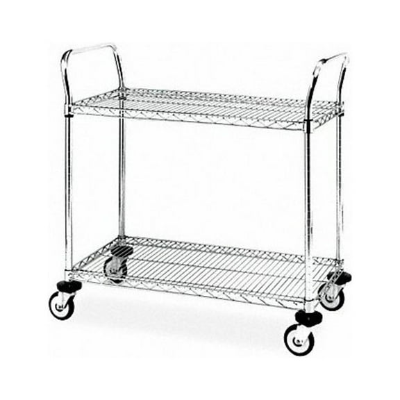 Metro Wire Cart,18 In. W,36 In. L,Chrome 4W648