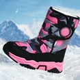 thumbnail image 5 of Fashion Autumn Children Girls Sports Shoes Flat Thick Bottom Non Easy To Wear PU Upper Comfortable Snow Boots Hot Pink 9.5 Years-10 Years Hot Pink 9.5 Years-10 Years, 5 of 7