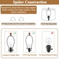 thumbnail image 5 of Aovky Lamp Shades Set of 2, Drum Lampshades 11.6" Top x 12.6" Bottom x 9.8" Height with Spider Fitter, Large Beige Replacement Fabric Lampshades for Table Lamps and Floor Lamps, Easy Assembly, 5 of 9