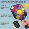 thumbnail image 2 of Pickleball Paddles Set Of 2, Fiberglass Surface, Tropical Jungle Print, 4 Balls & Bag, 2 of 5