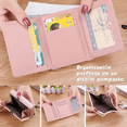 thumbnail image 3 of Cartera Billetera Monedero Tarjetero Mujer 3en1 Todo En Uno Xtellar Rosa, 3 of 3