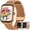 Golden Steel Belt Watch + 2 Silicone Straps, variant on 1.83" Steel Band Business Women Smartwatch, Wireless Call & Full Fitness Tracking, 3 Extra Straps for Android