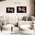 thumbnail image 4 of Elephant Stock Abstract Butterfly Faces Wall Art - Horizontal Canvas Wall Art - Living Room Wall Decor - Animal Canvas - Black And Blue Decor - 36" x 24", 4 of 8