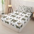 thumbnail image 2 of Erosebridal Camouflage Duck Pattern Zipper Full Size Comforter Sets with Fitted Sheet and 2 Pillowcases,Hunting Bow Print Zipper Bedding Set,Green Brown White,Reversible, 2 of 6