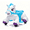 Blue, variant on Xuanlur 12V Unicorn Ride on Toy for Toddlers, Interactive Battery Powered Electric Car w/Glowing Horn & Magic Sounds, Carrot Toy, Comb, Plush Mane, Ride on Horse for Kids Ages 1.5-3 Years Old, Pink