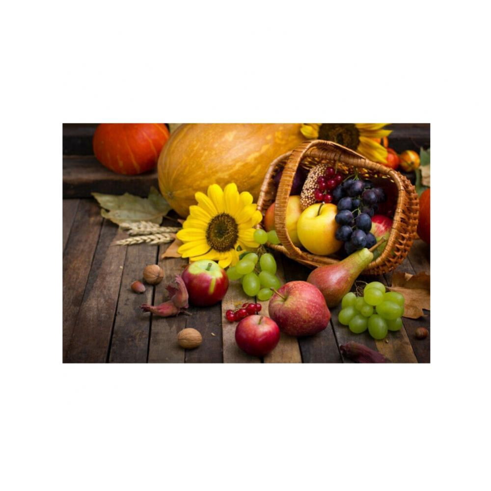 Fruits And Vegetables Sunny Gather on The Table Wall Art Painting The Picture Print on Canvas Food Pictures for Home Decor - 20inch x 28inch
