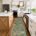 thumbnail image 2 of Moynesa 2'5''x8' Floral Runners for Hallways, 2.5x8ft Kitchen Runner Rug Ultra-Thin Soft Rug, Non-Slip Washable Rug Runner Stain Resistant Boho Rug Low-Pile Carpet Runner for Bathroom Bedroom,Green, 2 of 7