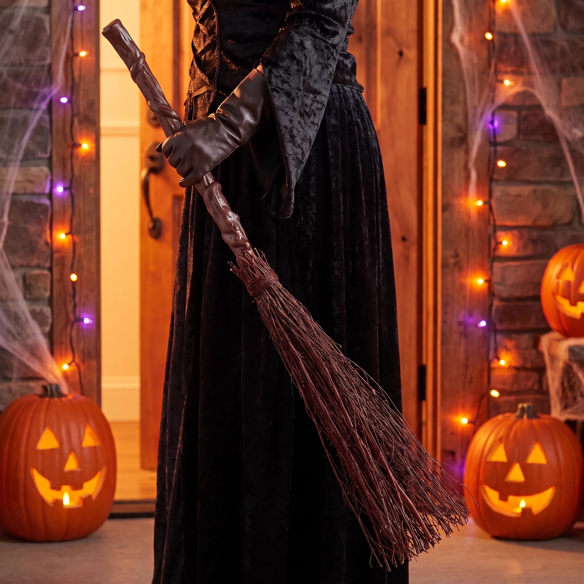 Broom Costume Accessory for Adults, Brown, 37", Halloween by Way To Celebrate