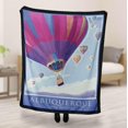 Albuquerque New Mexico Hot Air Balloon Purple Ultra Fleece Bed Sofa