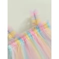 thumbnail image 6 of Liacowi Toddler Infant Baby Girl Princess Dress Sleeveless Strap Sparkle/Rainbow Layered Tulle Tutu Dress Summer Mesh Fluffy Dress, 6 of 8