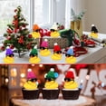 thumbnail image 5 of Juego de 12 mini patos con mini sombreros, collar y gafas de sol, juguete de pato de baño para Baby Shower, cumpleaños, fiesta de natación, regalo, decoraciones, 5 of 5