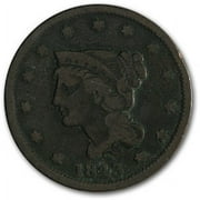 1843 Large Cent Petite Head, Sm Letters VG