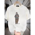thumbnail image 1 of Camiseta de algodón grueso para hombre con estampado "TOANDIE" - Camiseta informal de verano de manga corta, holgada, transpirable y cómoda para un look informal., 1 of 6
