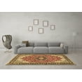 thumbnail image 3 of Ahgly Company Indoor Square Medallion Brown Traditional Area Rugs, 4' Square, 3 of 4