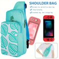 thumbnail image 2 of Travel Bag For Switch/Lite/OLED/Steam Deck, Waterproof Backpack Carrying Shoulder Chest Bag Case For SD Console Accessories green, 2 of 6