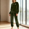 thumbnail image 2 of CHUMUD Women's Winter Thermal Pajama Set, Pullover Fleece Loungewear with Soft Cuffed Pants Warm Pullover Sleepwear Sets, 2 of 8