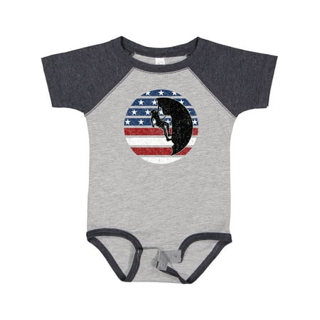 

Inktastic Rock Climbing USA Flag Gift Baby Boy or Baby Girl Bodysuit