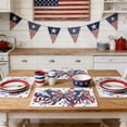 thumbnail image 4 of shyuyusa 4 Piece Patriotic Linen Placemat Set Heat Resistant Table Mats For Kitchen Dining Room Decor, 4 of 6