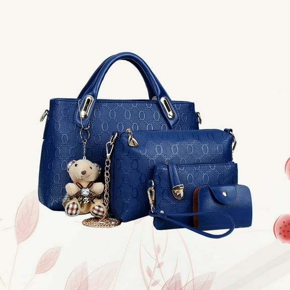 Toddmomy Blue Shoulder Bag Set For Women 12.6x7.9x4.7in Fashion Purses present Ladies Bags Everyday Use