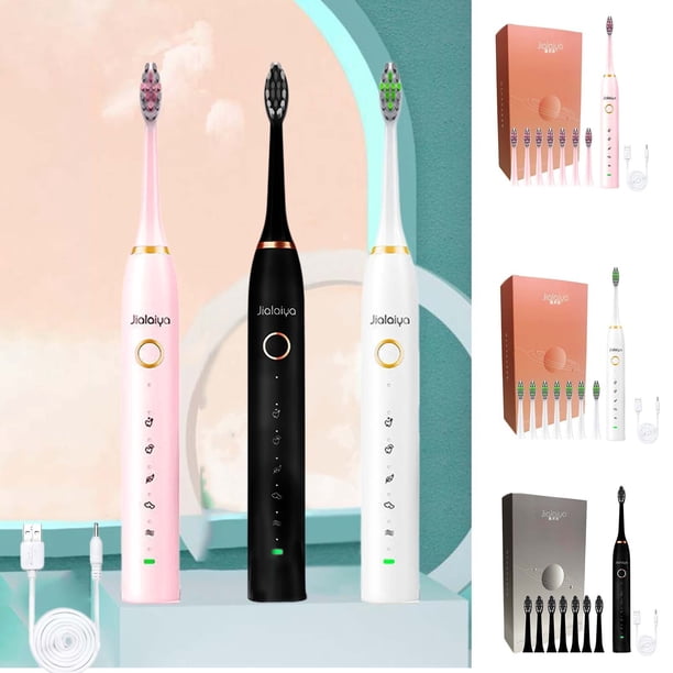 Ofertas de Locura, Cepillo de dientes para adultos: cepillos de dientes recargables con 8 cabezales, blanqueamiento dental, cepillo de dientes eléctrico, uso durante 30 días Akmoler
