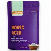 Pure Boric Acid Low Dust Fine Granular Powder (2 LB) – Non-Clumping Formula - Professional Grade Multi-Purpose Cleaner | Stain Remover | Laundry Booster | Drain Opener | Deodorizer