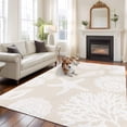 thumbnail image 3 of Summer Marine Life Washable Area Rug 5 x 8 ft Graffiti Corals Shell Conch Sea Starfish Retro, Soft Non Slip Rugs Stain Repellent Indoor Felt Carpet for Living Dining Room Bedroom Home Office, 3 of 9
