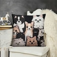 thumbnail image 2 of YINGXI Cute Dog Square Flower Dog Pillowcases Sofa for 18x18in, 2 of 5