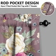 thumbnail image 5 of Pioneer Kitchen Curtains and Valance Set 36 Inch Tier Boho Autumn Floral 3 Pieces Set Dining Room Small Curtain Drapes Cafe Curtains Valance for Home Decor Rod Pocket, 5 of 6