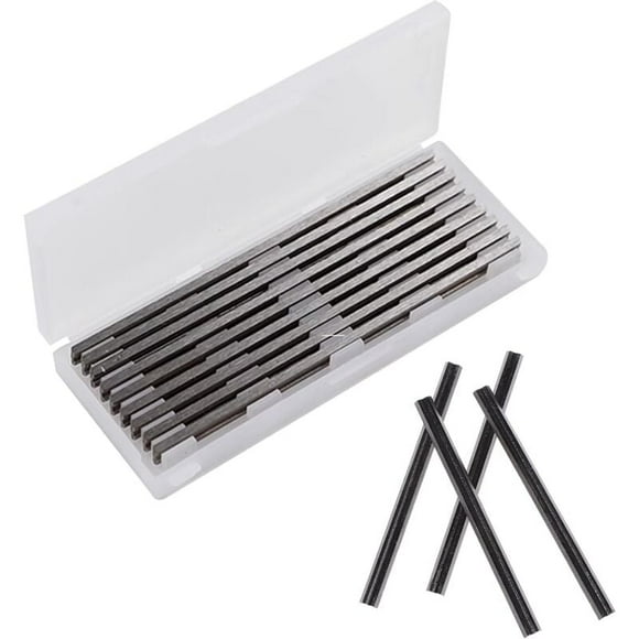 10Pcs 82mm HSS Planer Blades Reversible Carbide Planer Blades Electric Planer Set 82x5.5x1.2mm, for Makita, Black & Decker, Bosch, DeWalt and Elu Planers
