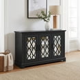 thumbnail image 5 of STYLIVIA Heron 3 Door Wide Sideboard Cabinet with Adjustable Shelves, Sturdy Wood Storage with Metal Hardware, Ivory & Knotty Oak, 5 of 22