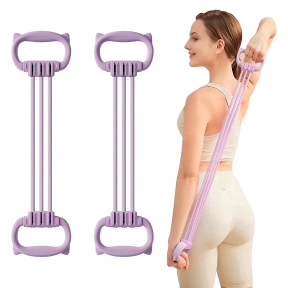 Resistance Bands with Handles - 2-Pack Adjustable 10-60LB Tension, 6 Tubes, for Yoga, Pilates, Strength Training & Body Shaping