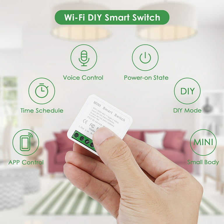 Tuya Smart Life Tiny WiFi Switch Socket Module DIY Smart Light and Socket  Google Home Echo Alexa Voice Control Remote Control