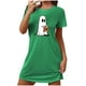 thumbnail image 1 of Camisón corto de talla grande para mujer, camisón de manga corta con estampado de pecho a la moda, camisón para mujer, 1 of 2