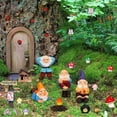 thumbnail image 4 of Gnomes Fairy Resin Statues Miniature Garden Accessories, Mini Dwarf Figurine Fairy Miniature Ornament DIY Kit, Micro Landscape Ornaments for Outdoor Indoor Patio Yard Lawn Garden, 4 of 7