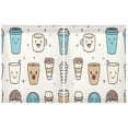 thumbnail image 2 of Cute Coffee and Desserts Pattern Kitchen Curtains Tier Set 27x24 Inch 2 Panels Semi Sheer Light Filtering Privacy UV Protection, 2 of 8