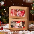 thumbnail image 2 of 20 Pack 6x3x2 Inch Brown Bakery Box with Window,Cookie Favor Boxes for Treats, Cupcakes, Candies, Pastries, Party Supplies, 2 of 5
