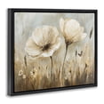 thumbnail image 3 of Stupell Industries White Wildflowers Brown Meadow Black Framed Floater Canvas Wall Art, design by Petal Prints Design, 3 of 9